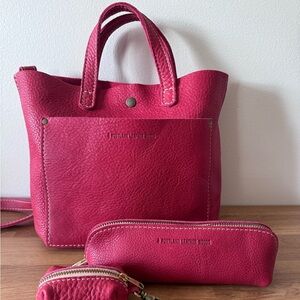 Portland Leather Goods UNICORN Sugar Mini Crossbody Bundle